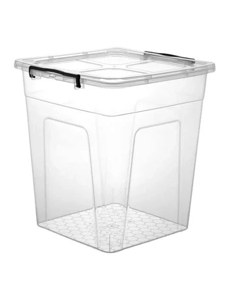 Kilitli Kapaklı Şeffaf Plastik Saklama Kutusu, 5 Litre Hacim ürün görseli 1