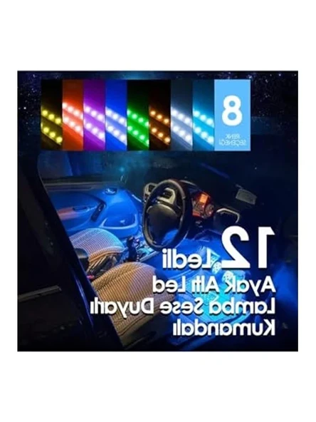 Ses ve Müziğe Duyarlı Led Lamba, 12 Ledli ürün görseli 1