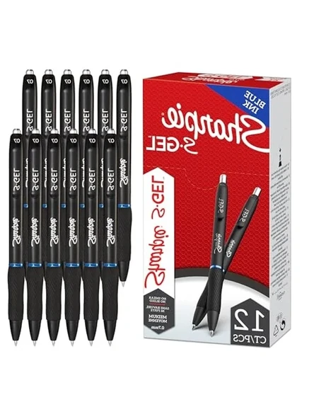 Orta uçlu jel kalem, 0,7 mm mavi mürekkep, 12 adet set ürün görseli 1
