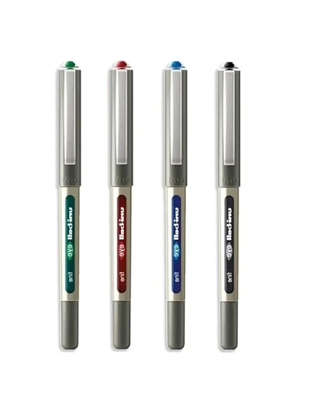 0.7 mm Uç Roller Kalemler - Siyah, Mavi, Kırmızı, Yeşil - 4'lü Paket ürün görseli 1