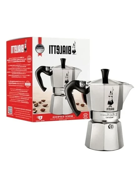 6 Kupa Kapasitesine Uygun Ocak Üstü Espresso Pişirici - Alüminyum Gövde ürün görseli 1