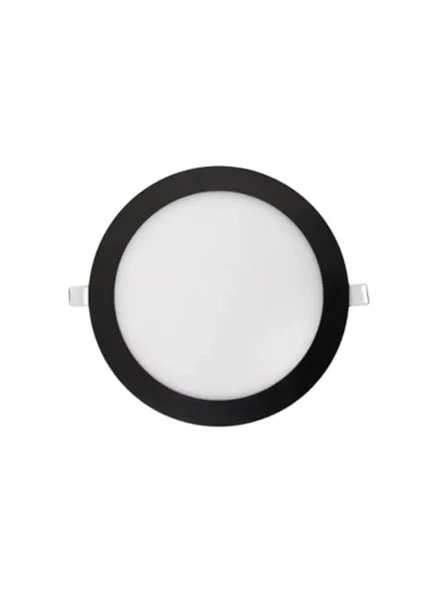 Siyah Metal Kasa ile 6400K Beyaz Işık Veren 6W Slim LED Panel Armatür ürün görseli 1