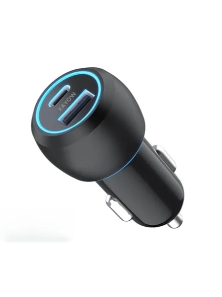 38W Araç Şarj Aleti - Çakmaklık Type-C ve USB Girişli ürün görseli 1