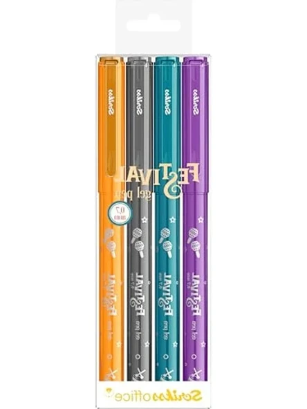 4'lü Blister Vivid Renkli Jel Kalem, 0.7 mm ürün görseli 1