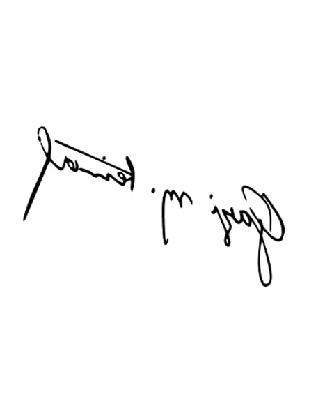 Gazi Mustafa Kemal Atatürk İmza Sticker Oto Araba Sticker 15 x 5 cm Siyah ürün görseli 1