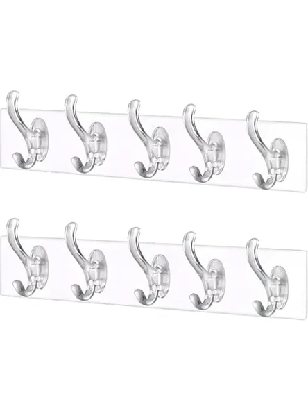 2 Adet Kendinden Yapışkanlı Şeffaf Askı - 5'li Paket ürün görseli 1