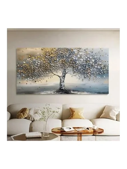 Hayat Ağacı Kanvas Tablo, Renkli 70 x 100 cm ürün görseli 1