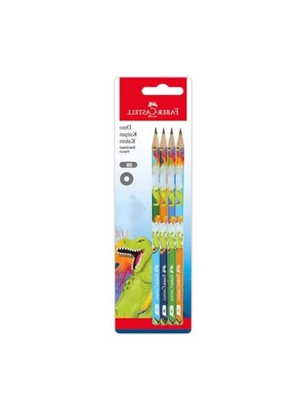 Faber-Castell Dino Kurşun Kalem, 2B, 12'li Paket, Dinozor Desenli ürün görseli 1