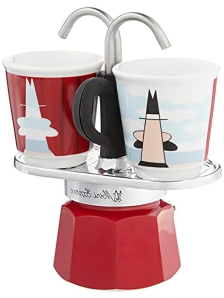 Ocak Üstü Espresso Pişirici ve 2 Fincan Seti, Mini Boy ürün görseli 1