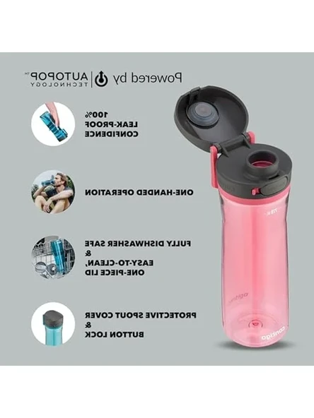 720 mL Kapasiteli Pembe Tritan Suluk, Otomatik Açılıp Kapanma ürün görseli 1