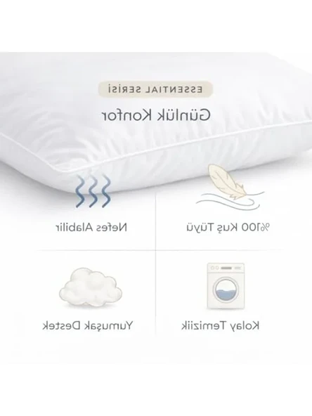 Essential Kuş Tüyü Yastık (Essential 2'li Set) - Resim 2