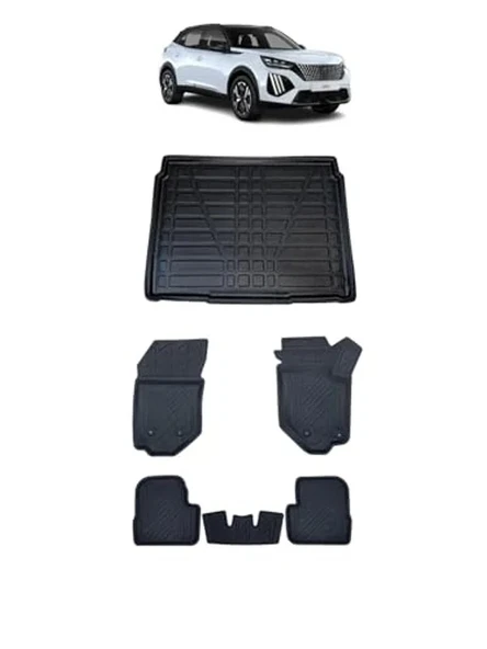 5D Premium Ekstra Havuzlu Paspas Seti, Peugeot 2008 2025 Uyumlu ürün görseli 1