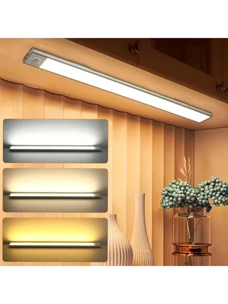 USB Şarjlı 40cm Sensörlü LED Gece Lambası, 3 Renk Kısılabilir Aydınlatma ürün görseli 1