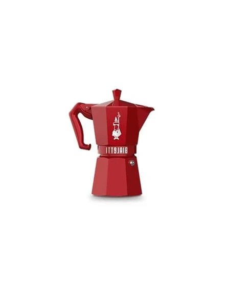 6 Fincan Kapasiteli Ocak Üstü Espresso Pişirici, Kırmızı Renk ürün görseli 1