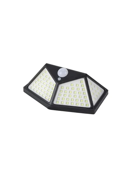 Hareket Sensörlü Güneş Enerjili Bahçe Aydınlatması, Su Geçirmez, 100 LED, Beyaz Işık ürün görseli 1
