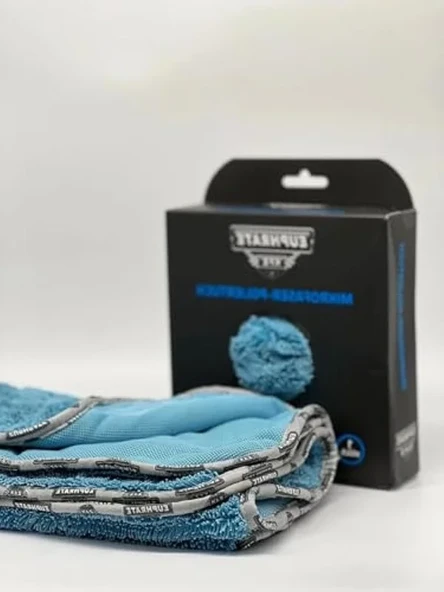 Mikrofiber Oto Kurulama Bezi, 75x55 cm, Mavi Renk, 750 GSM ürün görseli 1