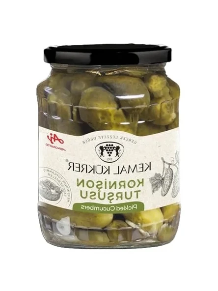 680 gr Cam Kavanozda Kornişon Turşu No:2 ürün görseli 1