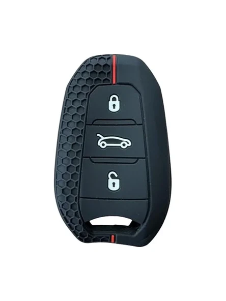 Petek Desenli 3 Düğmeli Anahtar Kılıfı - Peugeot ve Citroen Modelleri için ürün görseli 1