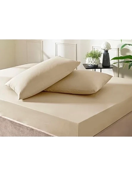 Ranforce King Size Fitted Çarşaf Seti, Vizon Renk Seçeneği ile Rahatlık ürün görseli 1