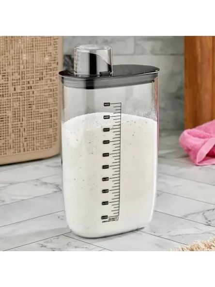 Kendinden Ölçekli Vakum Kapaklı Deterjan Saklama Kabı, 2100 ml Kapasite ürün görseli 1