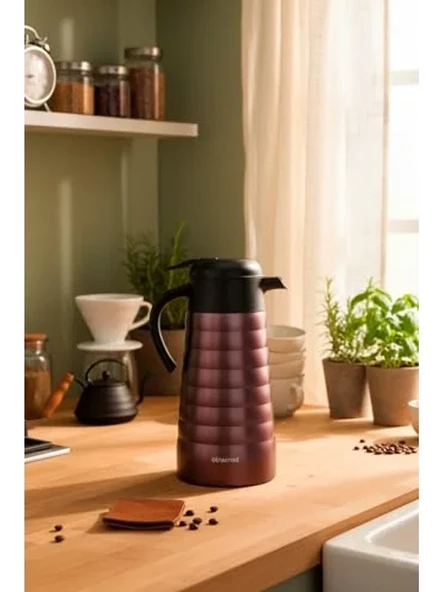 Rose Renk Çelik Termos, 2 Litre Kapasite - Resim 2
