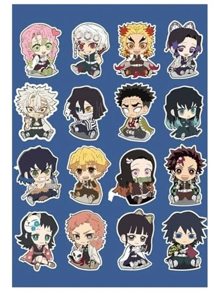 Çizim ve Tasarım için Demon Slayer Karakterli Sticker Seti ürün görseli 1
