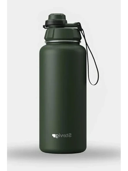 Sızdırmaz Çelik Termos, 1000 Ml Kapasite ve Yeşil Renk ürün görseli 1