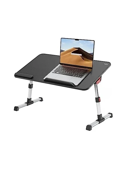 Çok Fonksiyonlu Ayarlanabilir Notebook Soğutuculu Çalışma Masası, Siyah ürün görseli 1