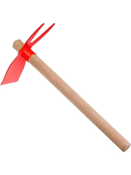 Çift Taraflı Ahşap Saplı Bahçe Çapası, 40 cm, Toprak Havalandırma Aleti ürün görseli 1