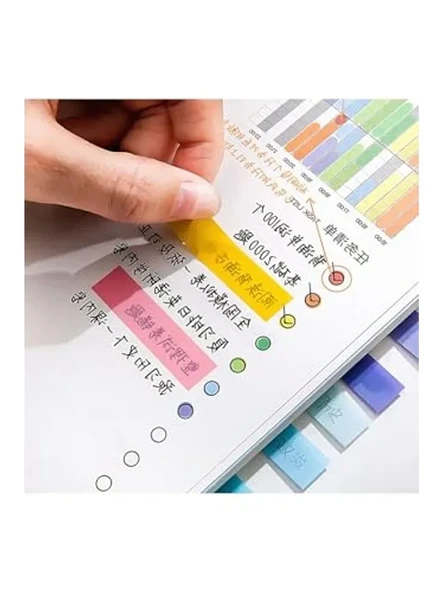 Şeffaf Pet Index, 10 Renkli Cetvelli, Sticky Note - Resim 2