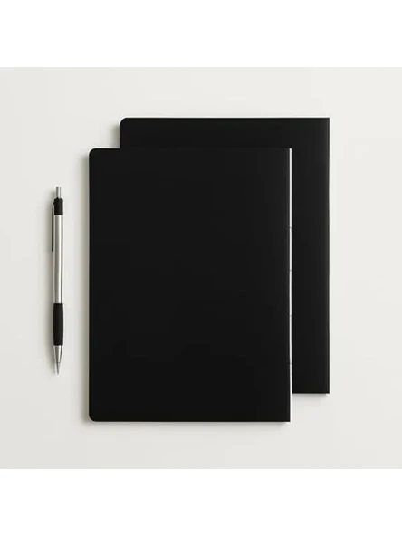 Fark Tanıtım Özel Tasarım Siyah Kraft Kapaklı A4 Defter - 180 Derece Açılabilir, Sırtı Dikişli,%100 El İşçiliği, Ofis, Okul, Günlük Kullanım İçin İdeal Defter (Noktalı) ürün görseli 1