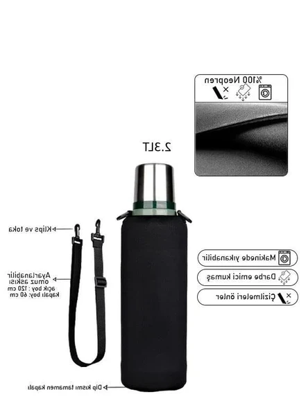 Omuz Askılı Neopren Kılıf, 2.3 Litre Termos ile Uyumlu, Taşınabilir ürün görseli 1