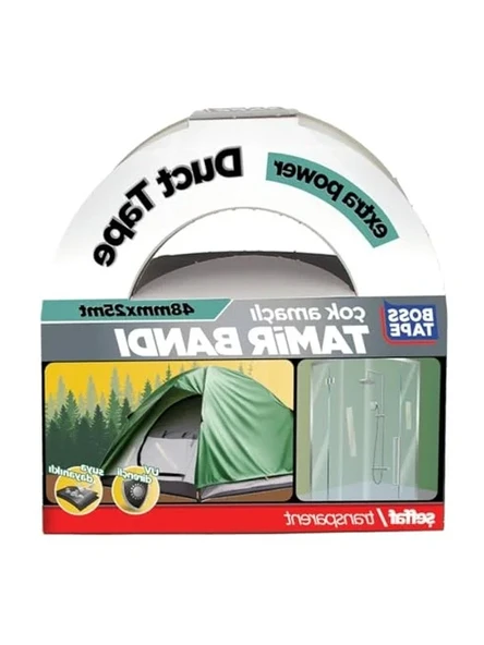 48 mm x 25 m Şeffaf Duct Onarım Bandı, Çok Amaçlı Kullanım İçin ürün görseli 1