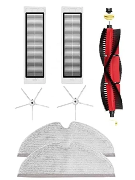 iBrush 7 Parça Roborock S5 Max Beyaz Yan Fırçalı Ultra Set, Roborock S5 Max S50 S6 S6 Maxv S6 Pure ile Uyumlu Ultra 7 Parça Beyaz Yan Fırçalı Set ürün görseli 1