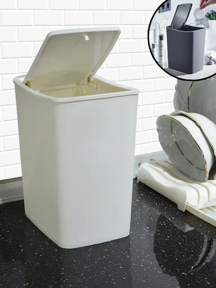 Smartware Çöp Kovası, 4 LT, Beyaz - Resim 2