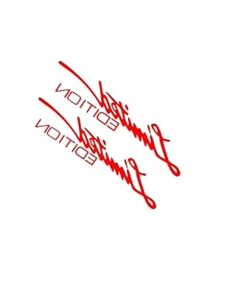 2'li Limited Edition Yazılı Sticker, Tasarım Harikası ürün görseli 1