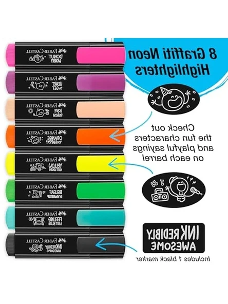 FABER-CASTELL Graffiti Textliner 46, 8x - Resim 2