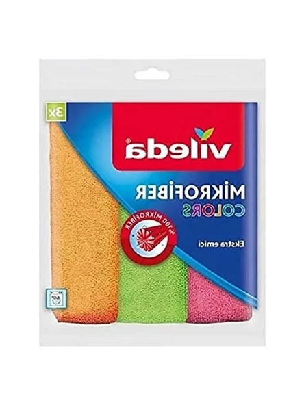 Mikrofiber Temizlik Bezi, 3'lü Paket, Renkli Seçenekler ürün görseli 1