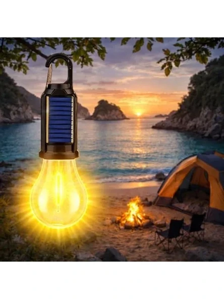 Güneş Panelli Kamp Lambası, USB Şarjlı Led Işık ile Enerji Tasarrufu ürün görseli 1