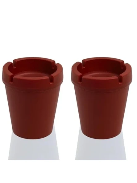 Kapaklı Araç İçi Küllük, 10 cm, Koku ve Duman Hapseden Tasarım, 2'li Set ürün görseli 1