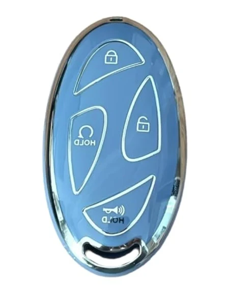 AutoHan Keys Nano Anahtar Kılıfı, Tucson, Ioniq ve Kona ile Uyumlu, 5 Butonlu, Gri Gümüş ürün görseli 1