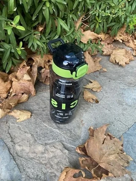 BPA İçermeyen 800ml Kapasiteli Spor Matarası, Şeffaf ve Askılı ürün görseli 1