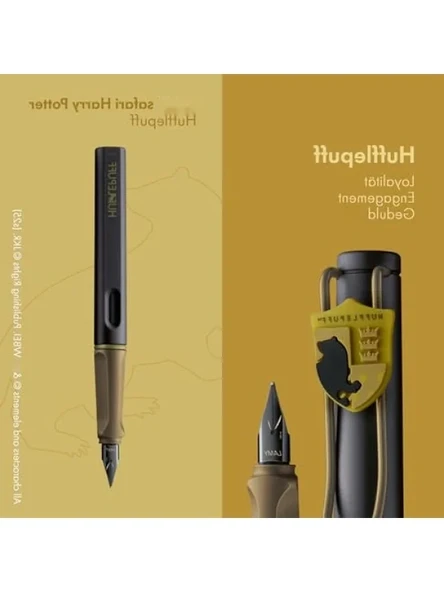 Ergonomik Dolma Kalem, Hufflepuff Temalı - Resim 3