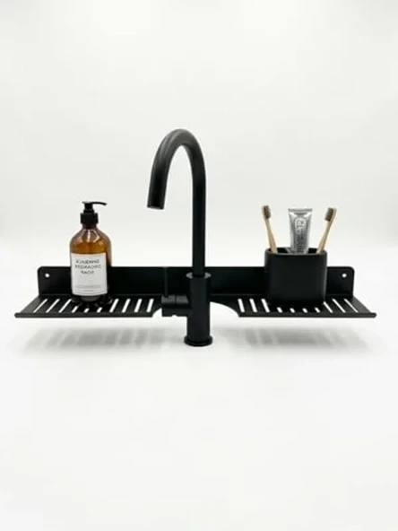 Metal Lavabo Üstü Organizer Raf, Duvara Monte ile Pratik Mutfak Düzeni ürün görseli 1