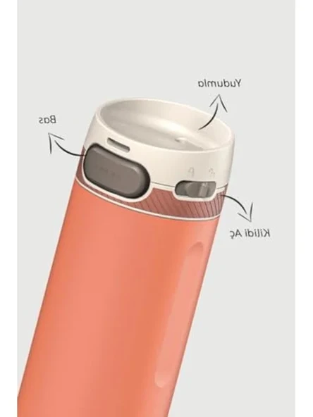 4 Action Trigger-Control Çelik Termos 500 ML Coral Rose ST-231 - Resim 3