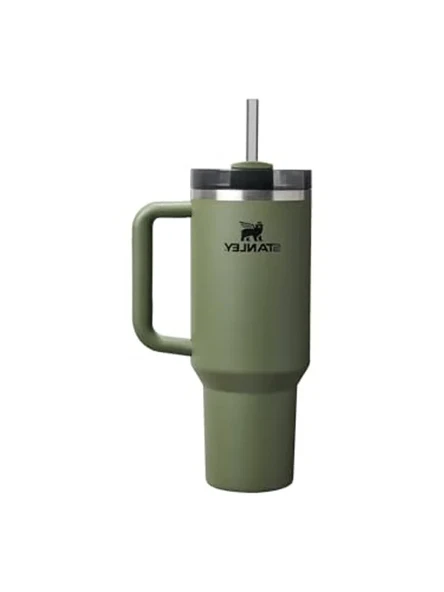 Stanley Quencher Pipetli Termos Bardak, Haki (Dried Pine), 1.18 Litre ürün görseli 1