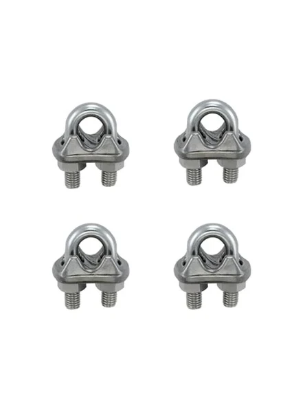 Çelik Halat Sıkma Klemens, 6mm Boyutunda 4 Adet Set ürün görseli 1