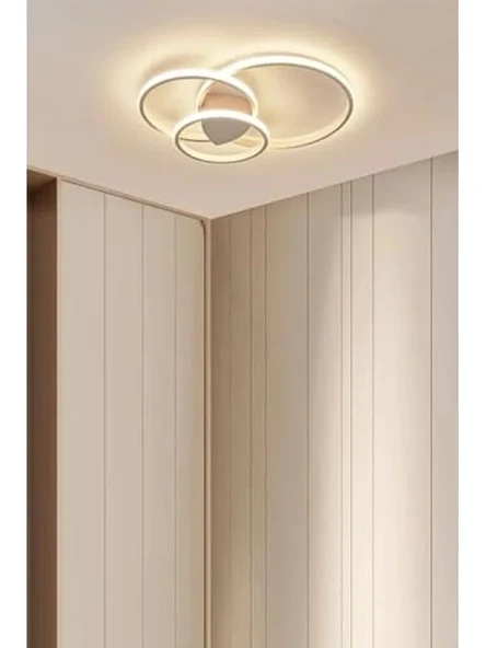 Sole Modern Tasarım Salon - Mutfak - Hol Beyaz Led 3 Lü Avize (Beyaz) [Enerji Sınıfı A+] ürün görseli 1
