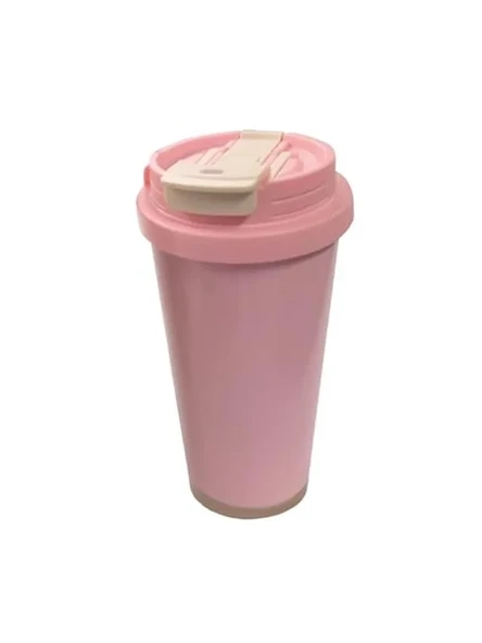 500 ml Pembe Termos Bardak, Çelik İç Yapı ile Uzun Süre Sıcak ürün görseli 1