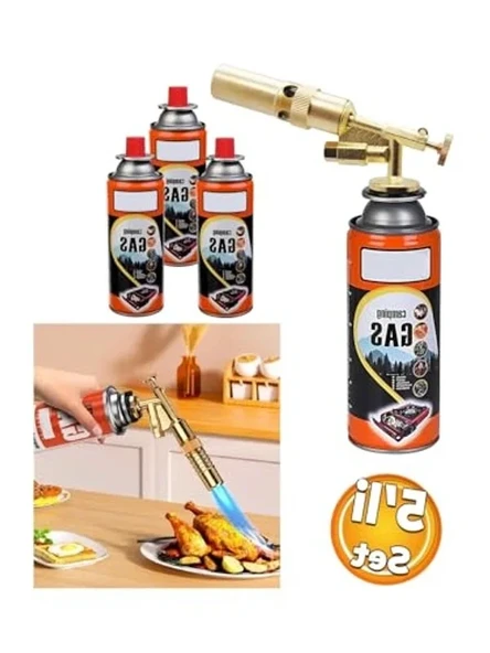 4 Adet Kartuşlu Metal Pürmüz, Kamp ve Piknik İçin ürün görseli 1